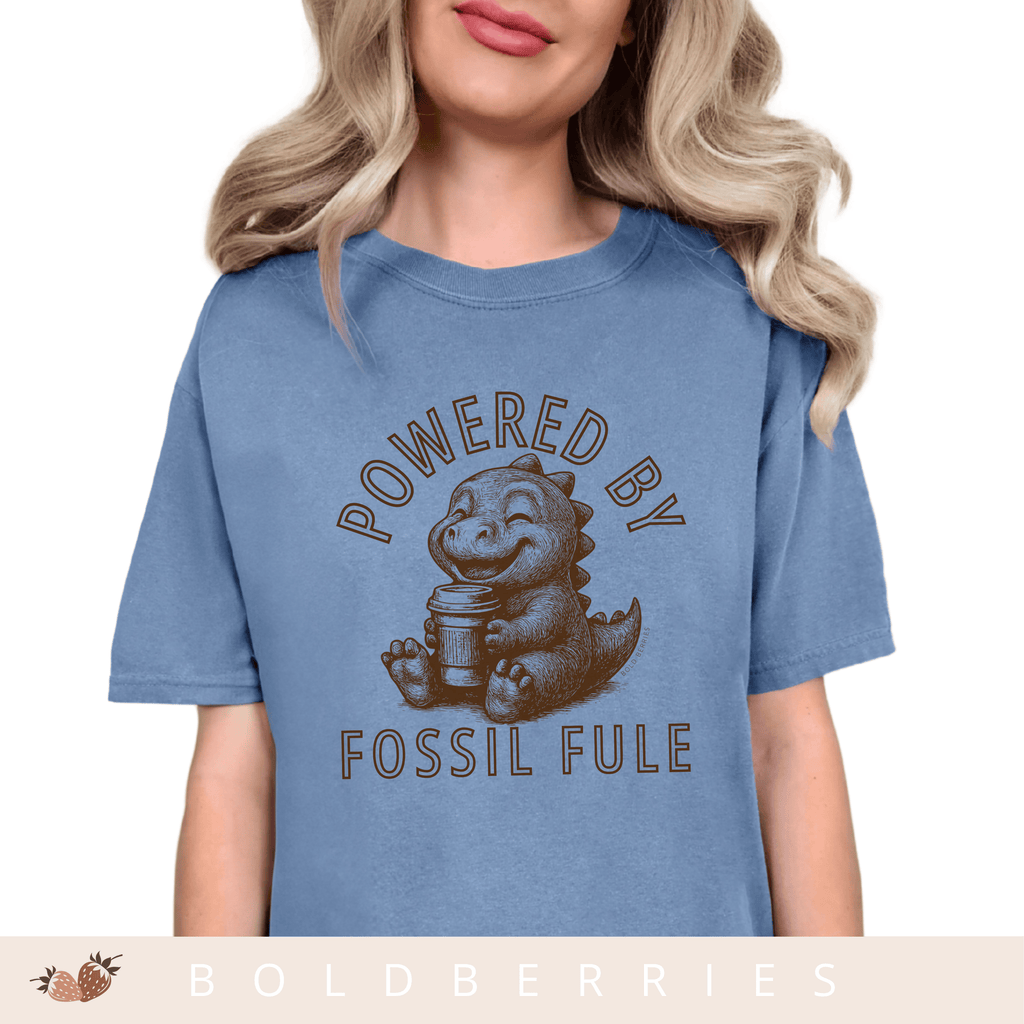Powered by Fossil Fuel - Adult T-Shirt