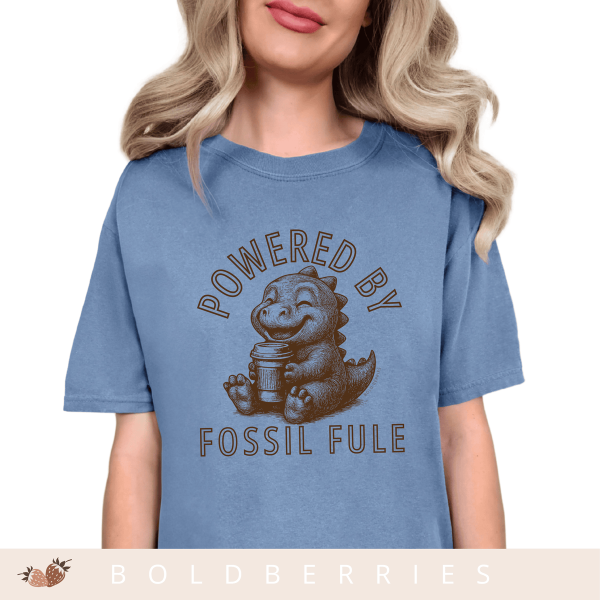 Powered by Fossil Fuel - Adult T-Shirt