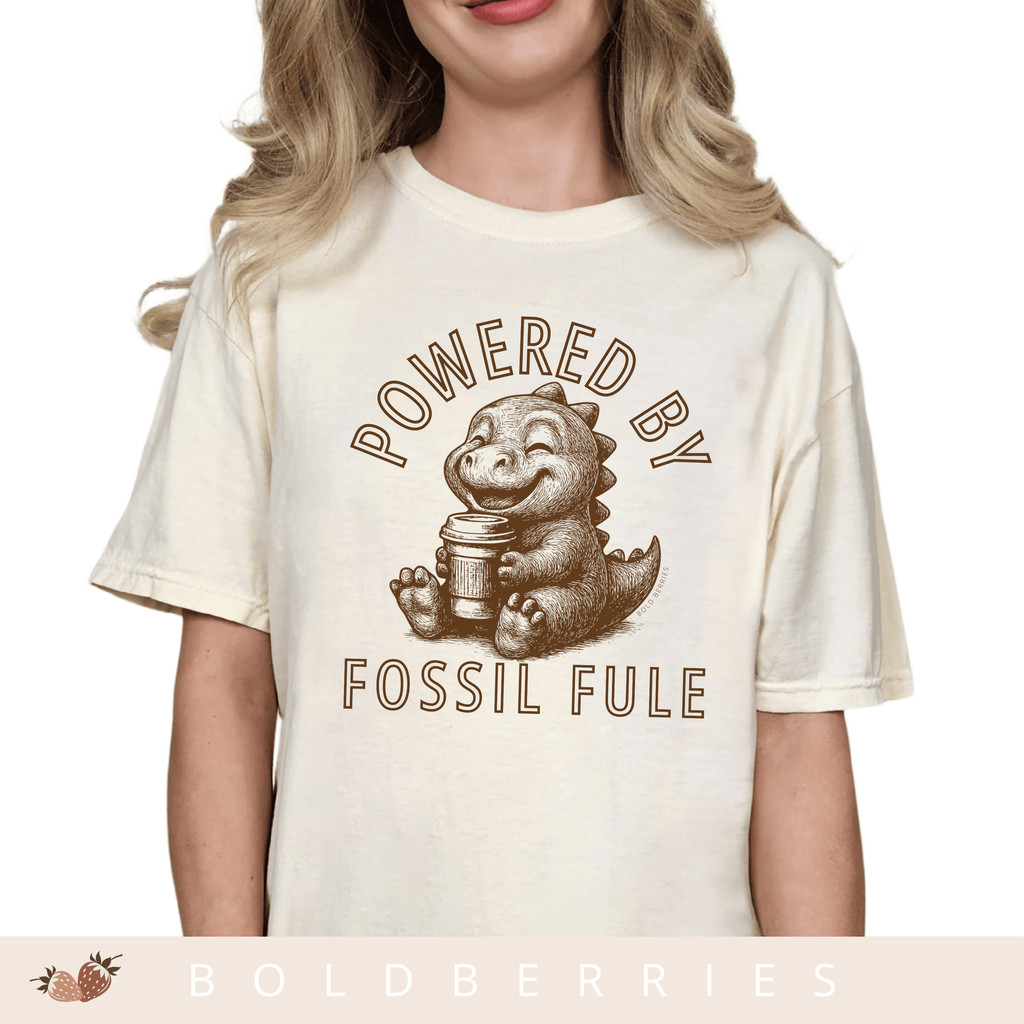 Powered by Fossil Fuel - Adult T-Shirt