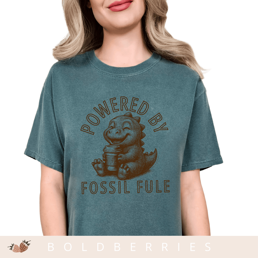 Powered by Fossil Fuel - Adult T-Shirt