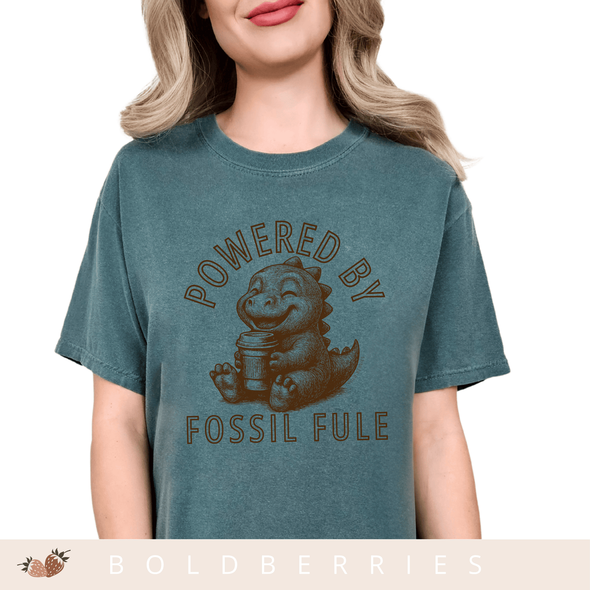Powered by Fossil Fuel - Adult T-Shirt