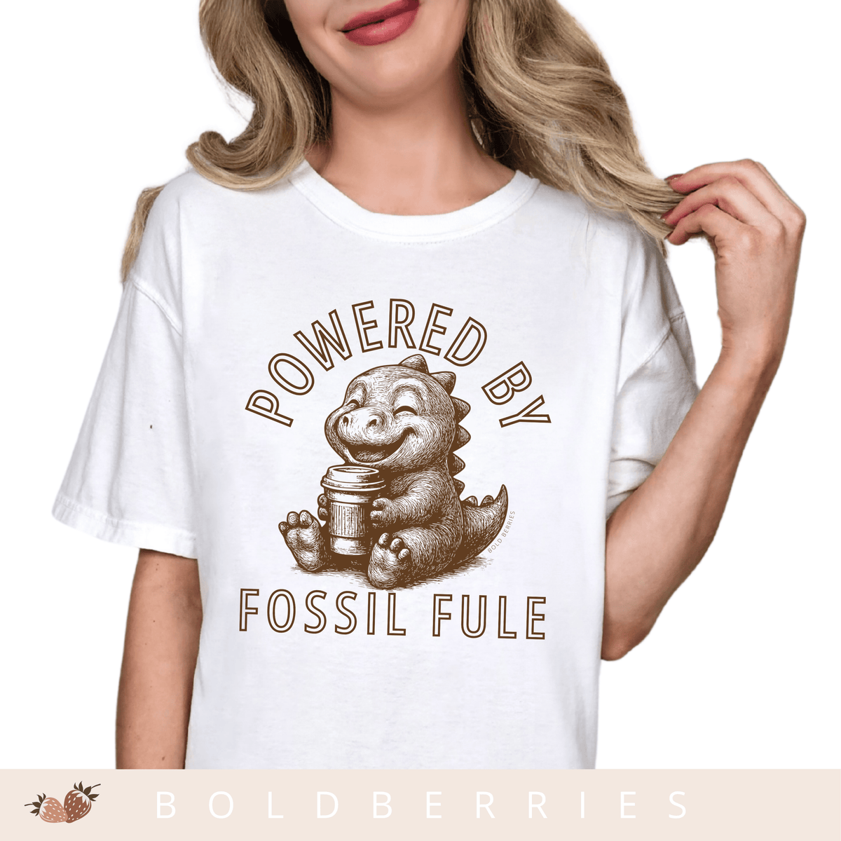 Powered by Fossil Fuel - Adult T-Shirt