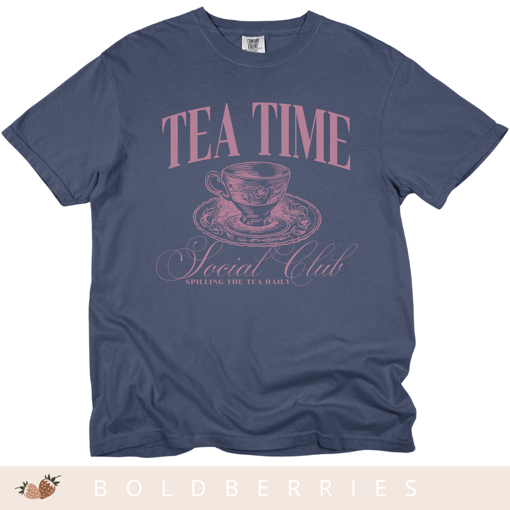Tea Time Social Club - Adult T-Shirt