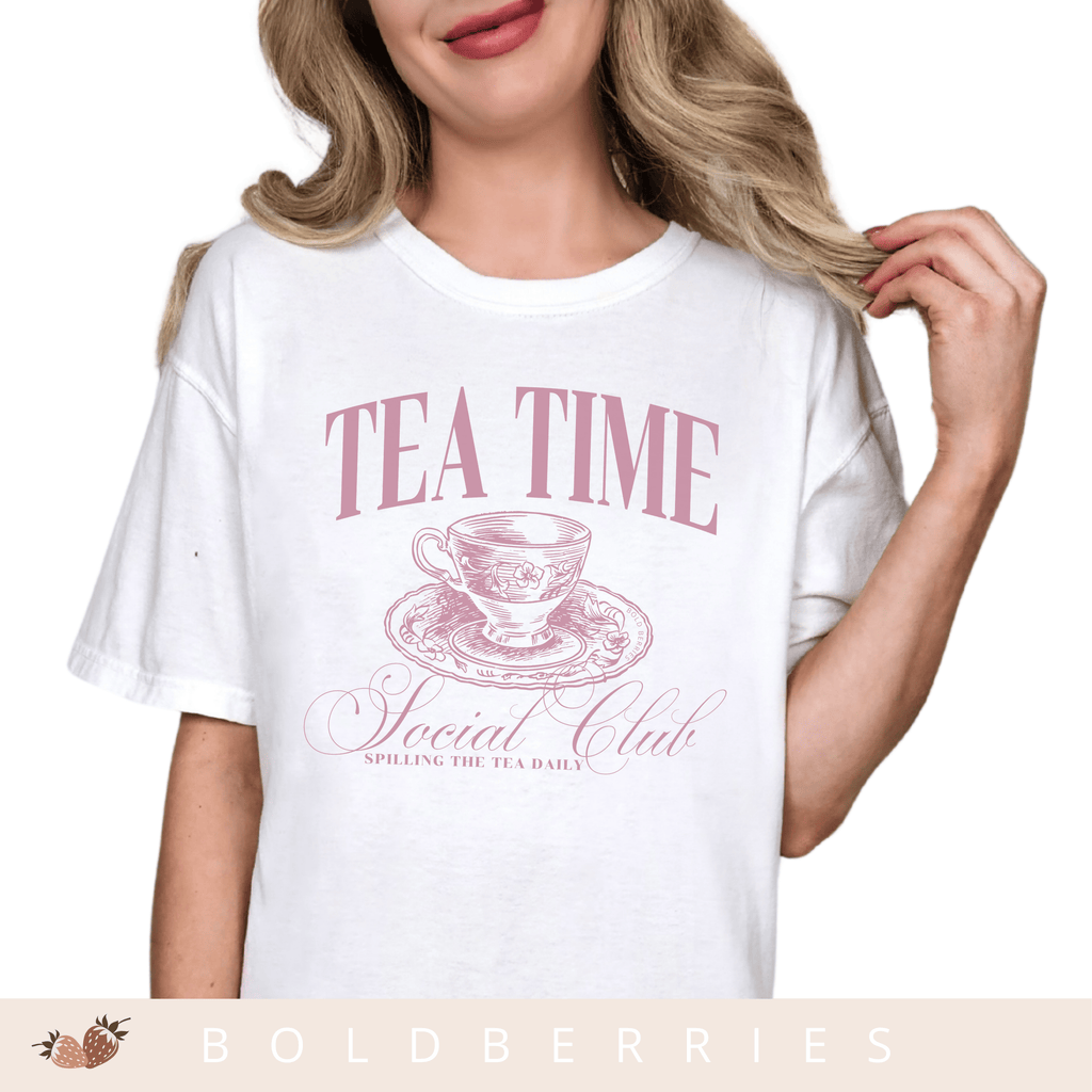 Tea Time Social Club - Adult T-Shirt
