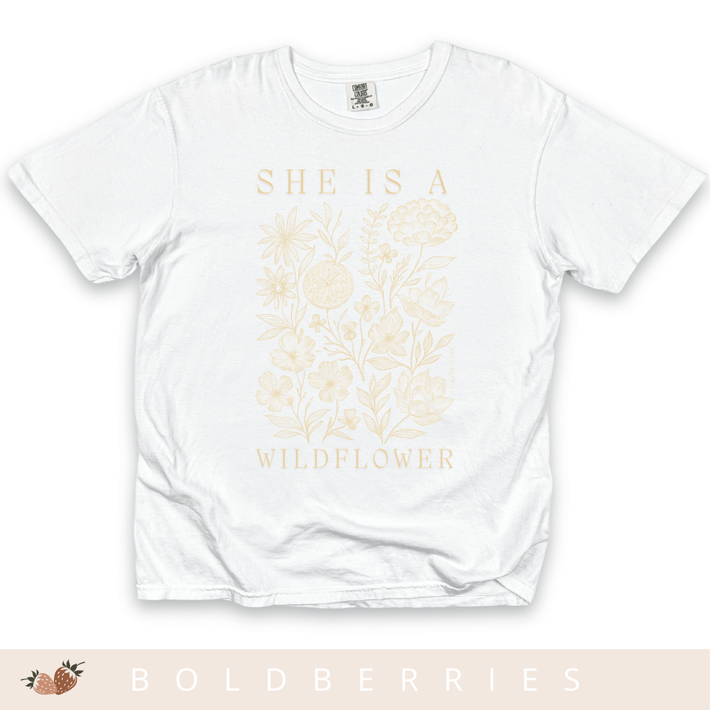 She Is a Wildflower - Adult T-Shirt