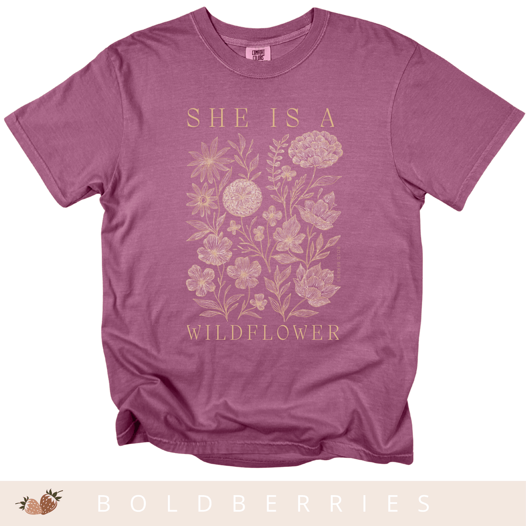 She Is a Wildflower - Adult T-Shirt
