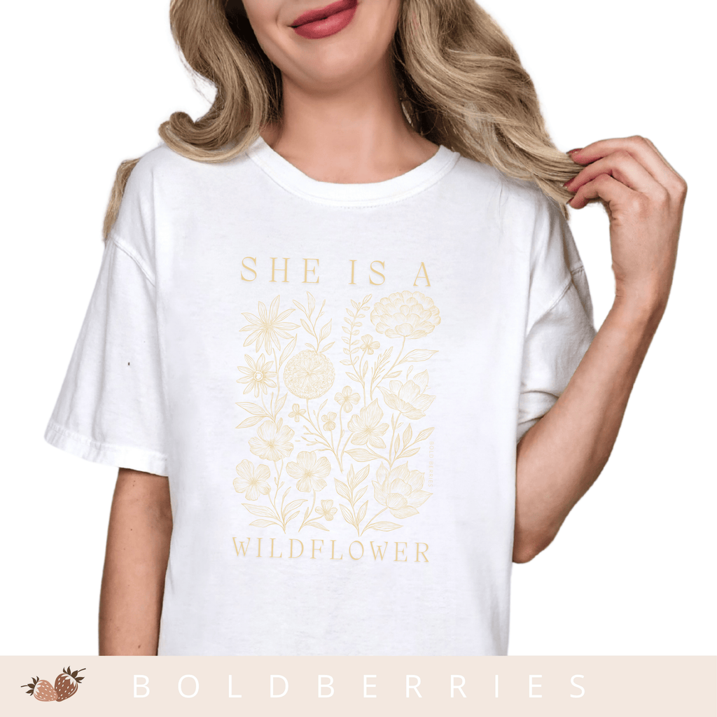 She Is a Wildflower - Adult T-Shirt