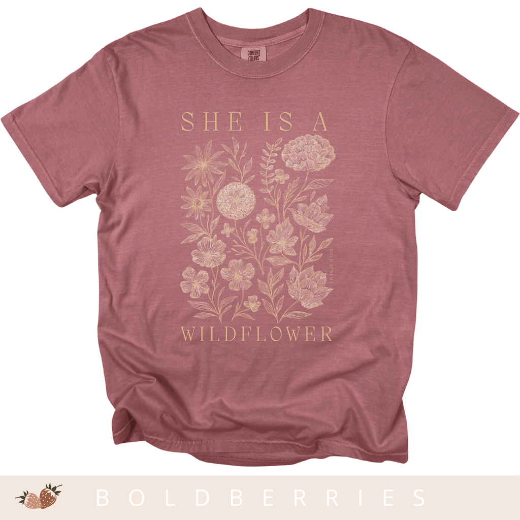 She Is a Wildflower - Adult T-Shirt