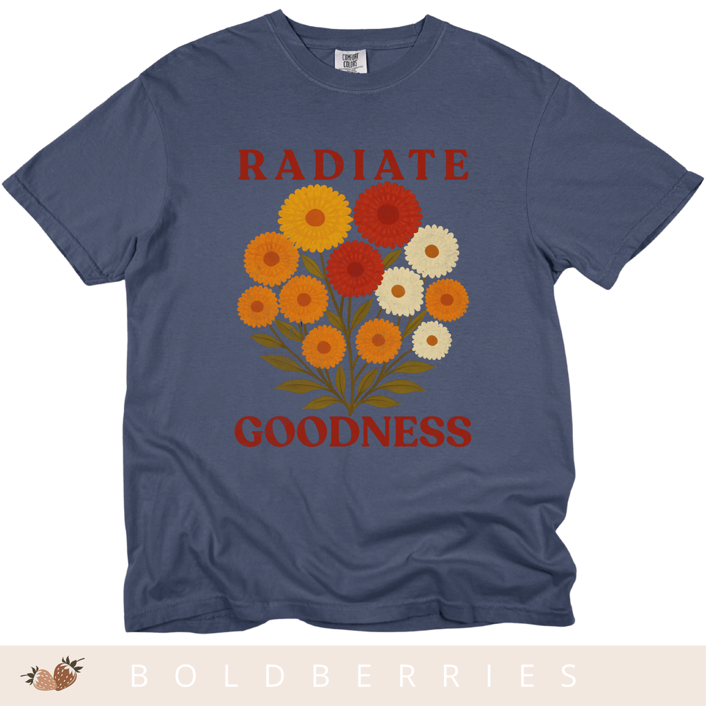 Radiate Goodness November Birth Flower - Adult T-Shirt