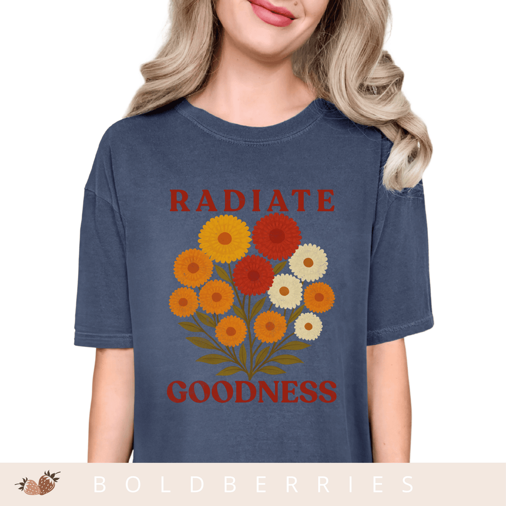 Radiate Goodness November Birth Flower - Adult T-Shirt