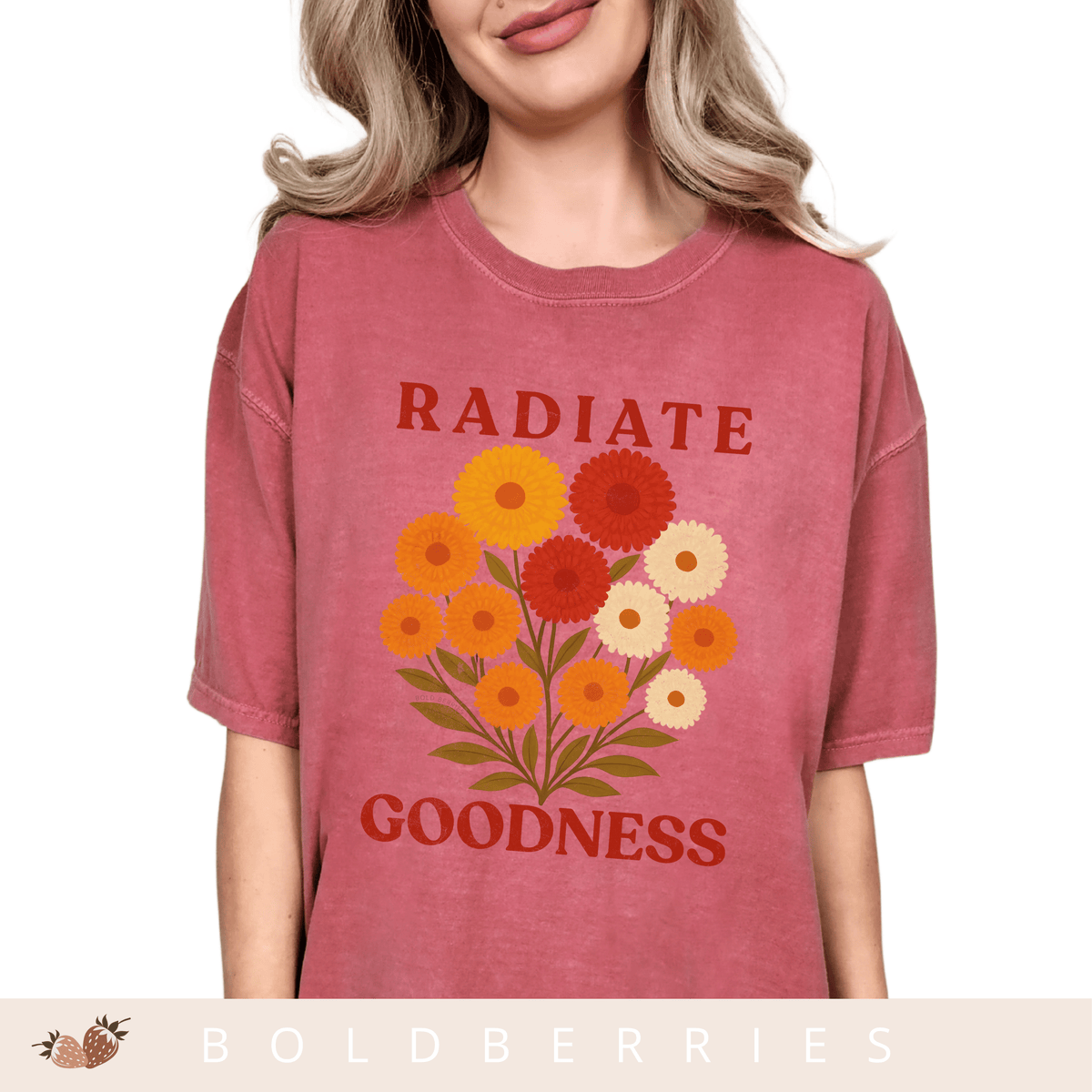 Radiate Goodness November Birth Flower - Adult T-Shirt