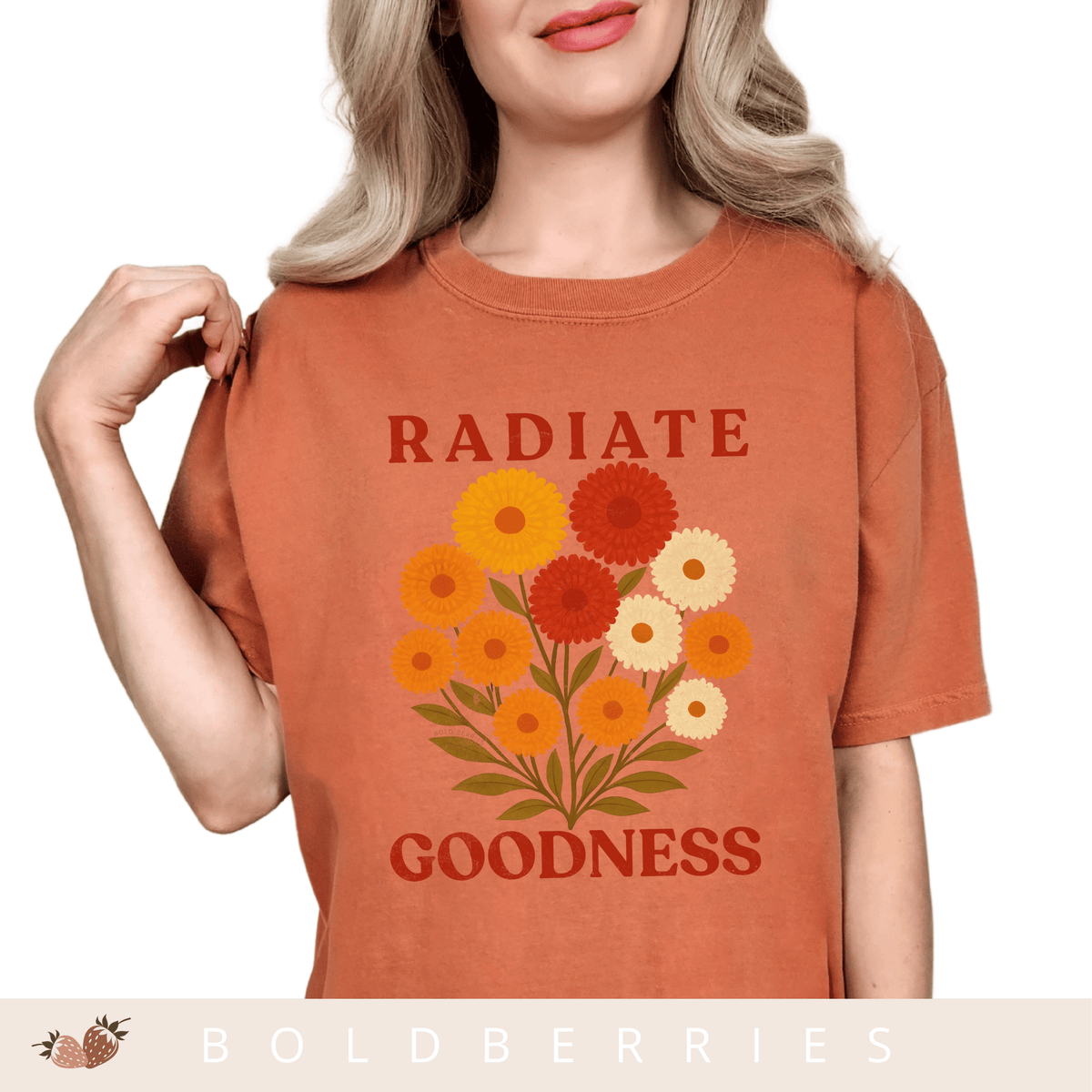Radiate Goodness November Birth Flower - Adult T-Shirt