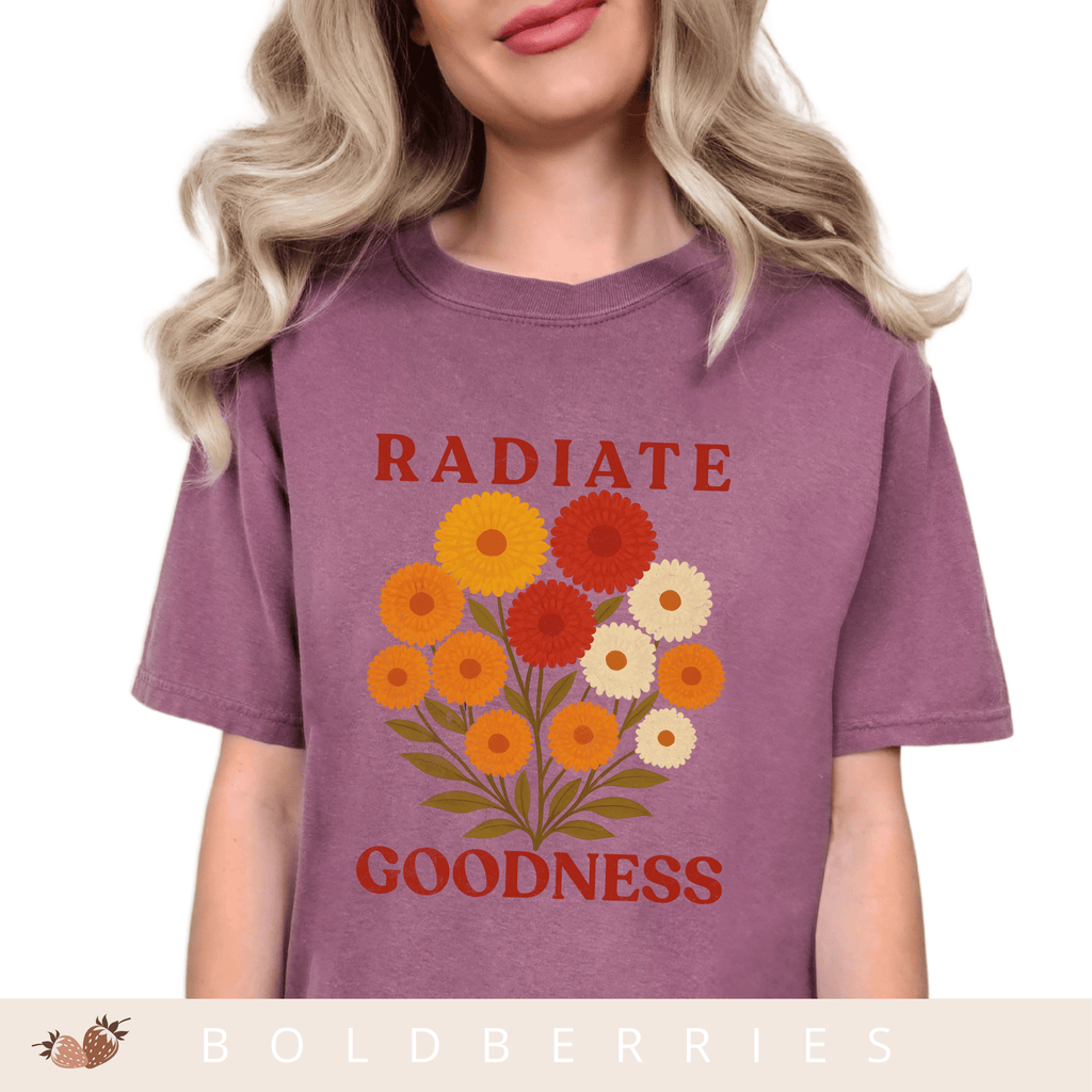Radiate Goodness November Birth Flower - Adult T-Shirt
