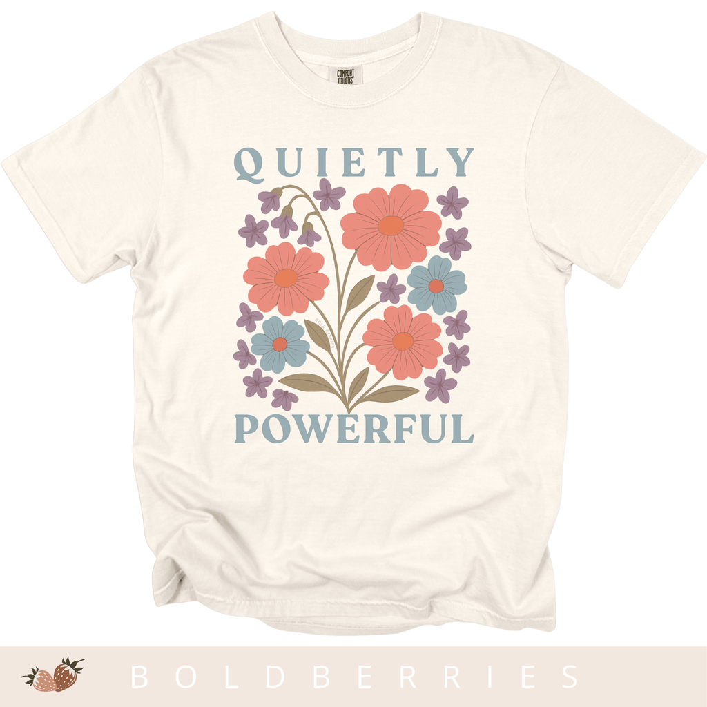 Quietly Powerful - February Birth Flower - Adult T-Shirt