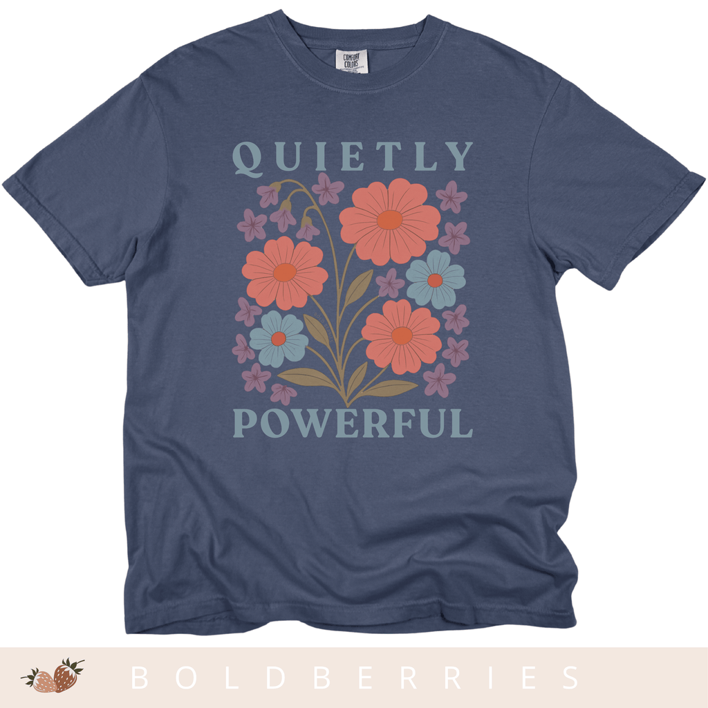 Quietly Powerful - February Birth Flower - Adult T-Shirt