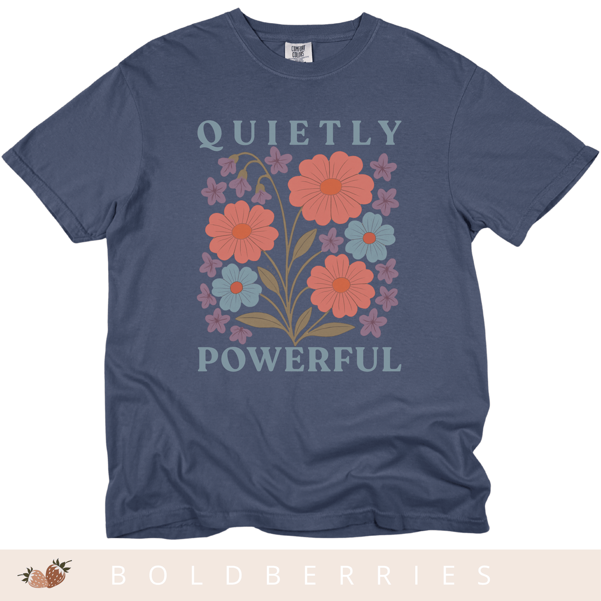 Quietly Powerful - February Birth Flower - Adult T-Shirt