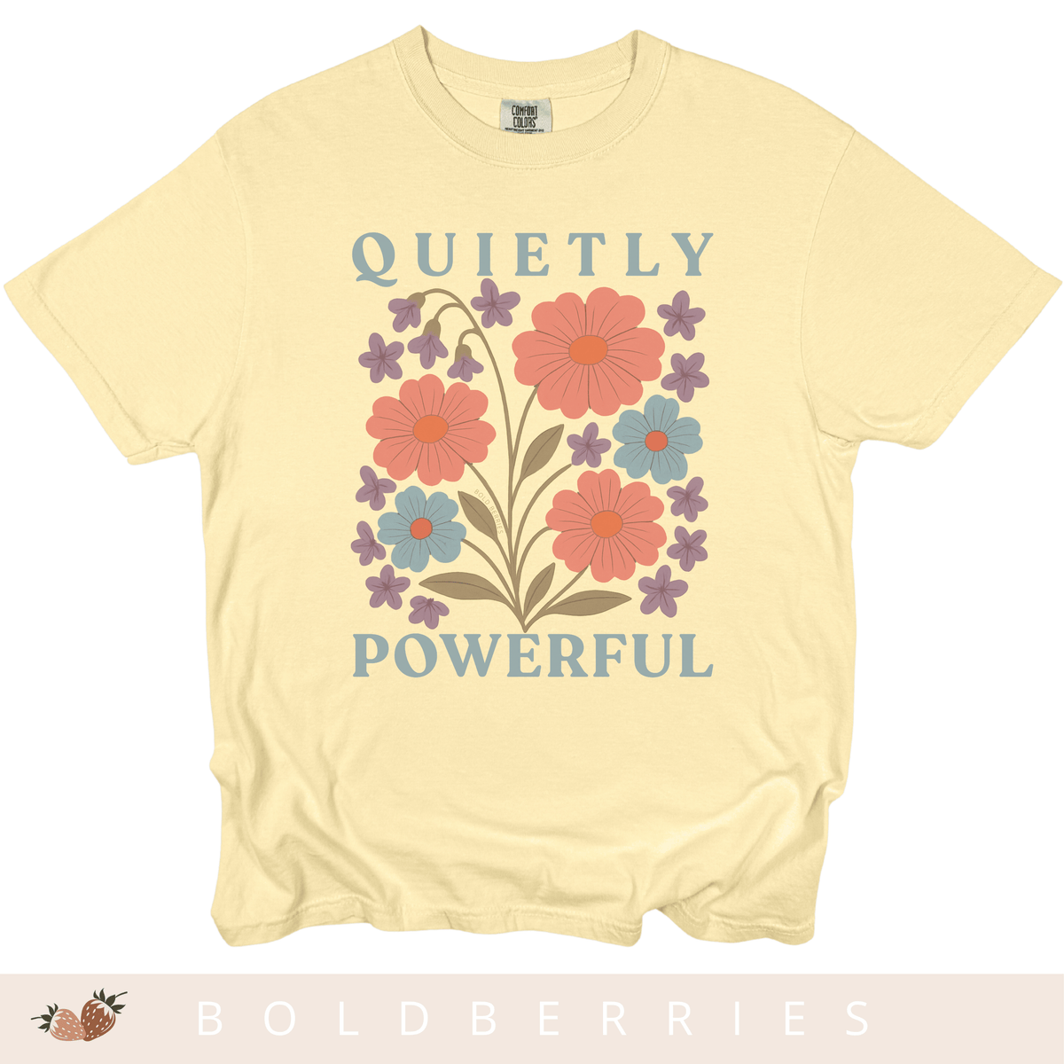 Quietly Powerful - February Birth Flower - Adult T-Shirt