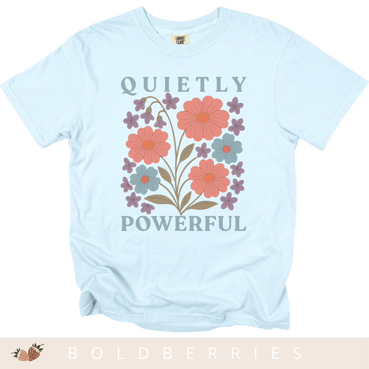 Quietly Powerful - February Birth Flower - Adult T-Shirt