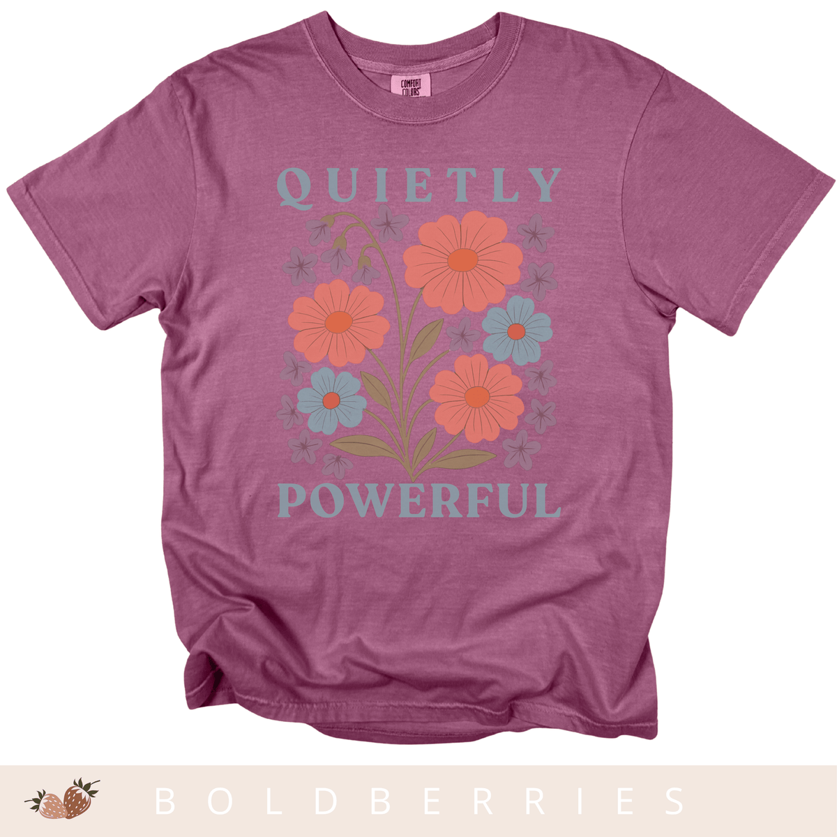 Quietly Powerful - February Birth Flower - Adult T-Shirt
