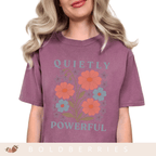 Quietly Powerful - February Birth Flower - Adult T-Shirt