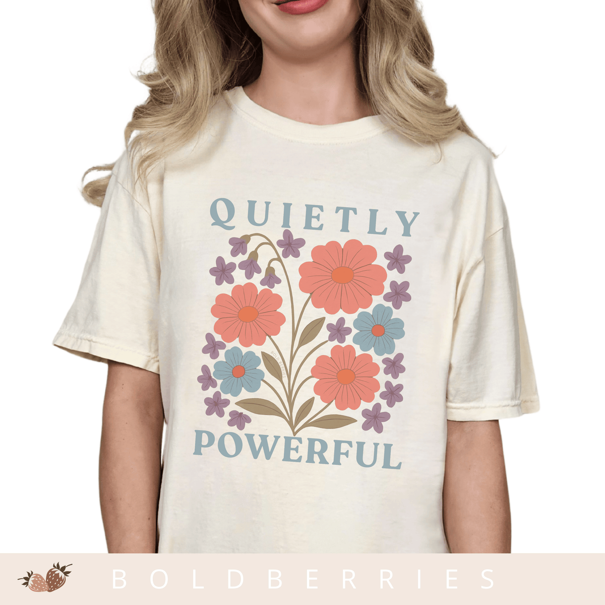 Quietly Powerful - February Birth Flower - Adult T-Shirt