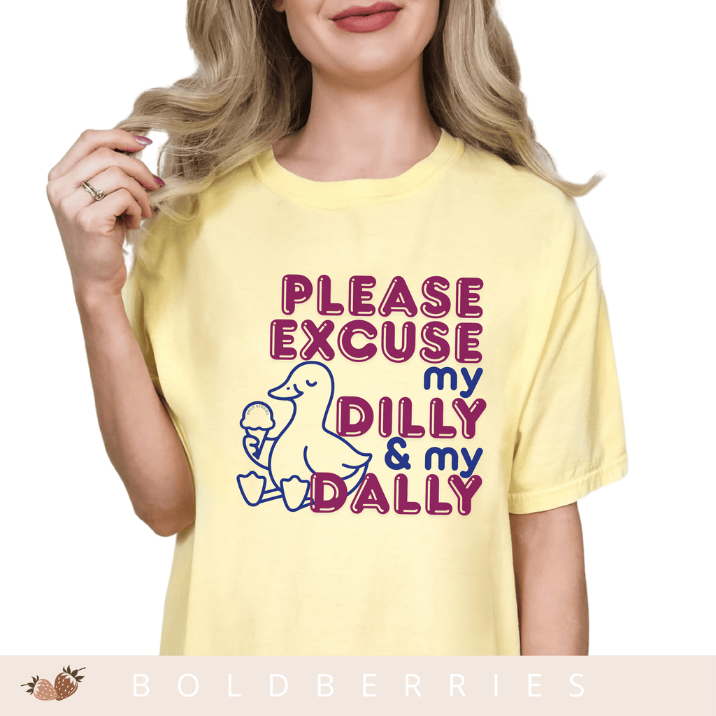 Please Excuse My Dilly & My Dally - Adult T-Shirt