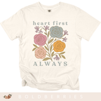 Heart First Always - June Birth Flower - Adult T-Shirt