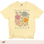 Heart First Always - June Birth Flower - Adult T-Shirt