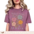 Heart First Always - June Birth Flower - Adult T-Shirt