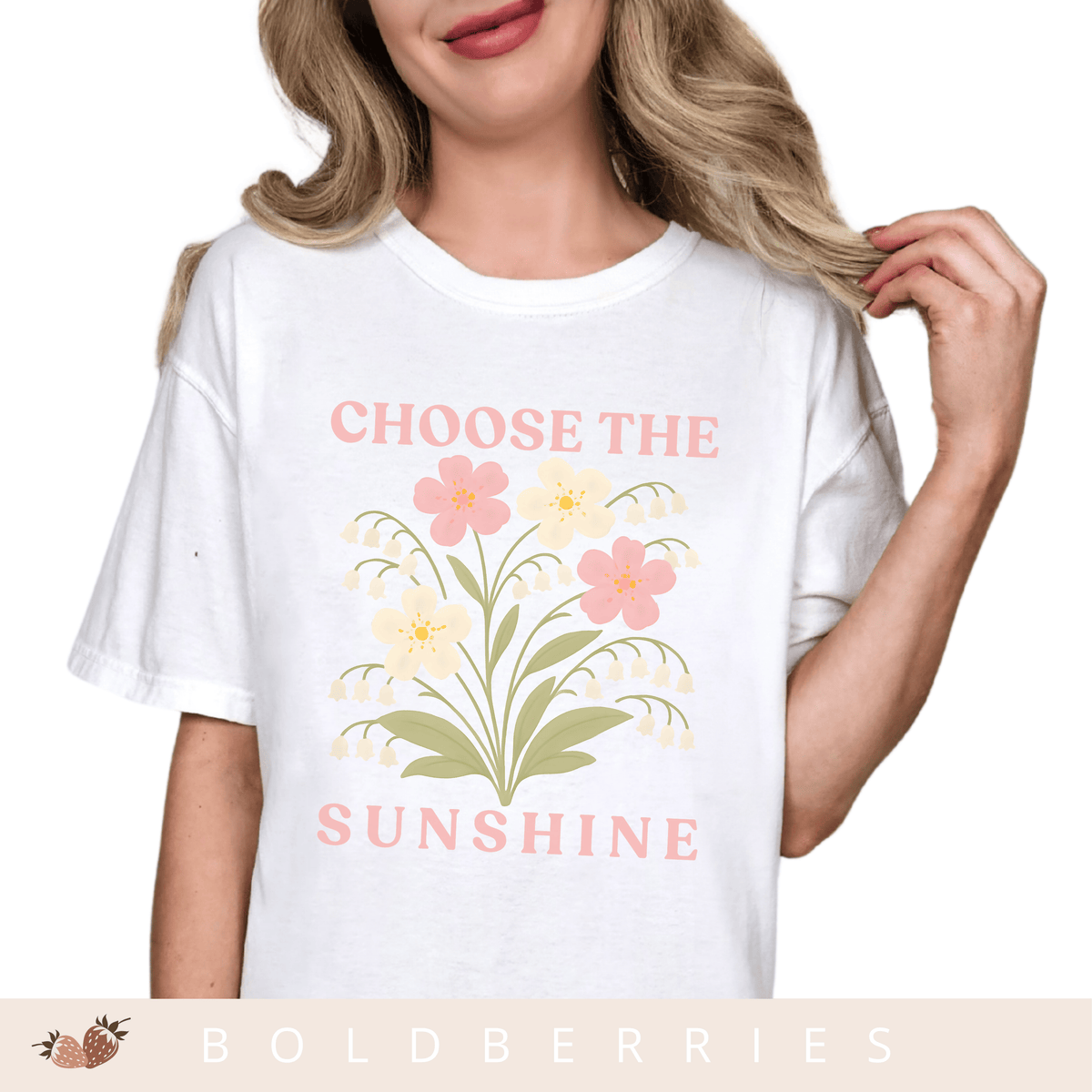 Choose the Sunshine - May Birth Flower - Adult T-Shirt
