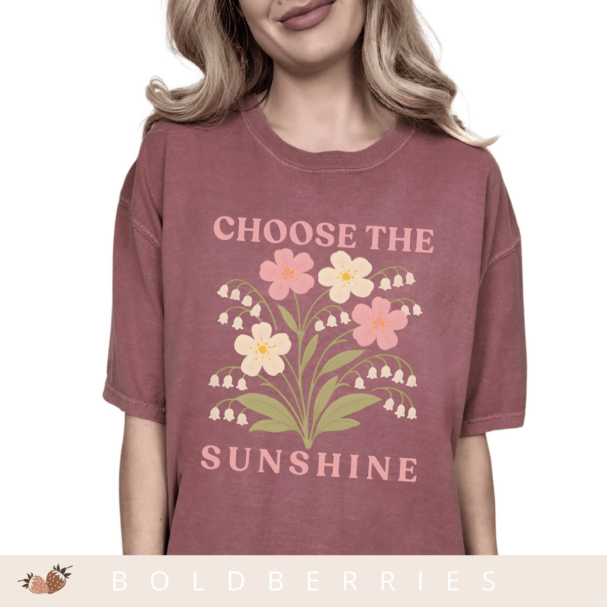 Choose the Sunshine - May Birth Flower - Adult T-Shirt