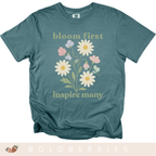 Bloom First Inspire Many - April Birth Flowers - Adult T-Shirt