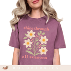 Shine Through All Seasons - December Birth Flowers - Adult T-Shirt