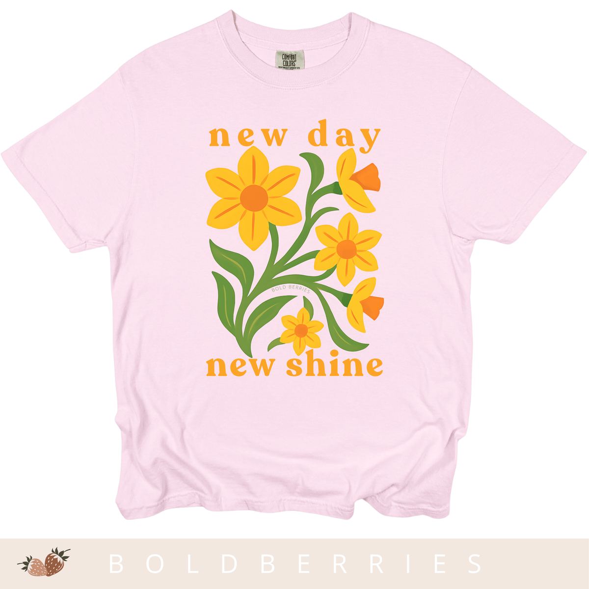 New Day New Shine - March Birth Flowers - Adult T-Shirt