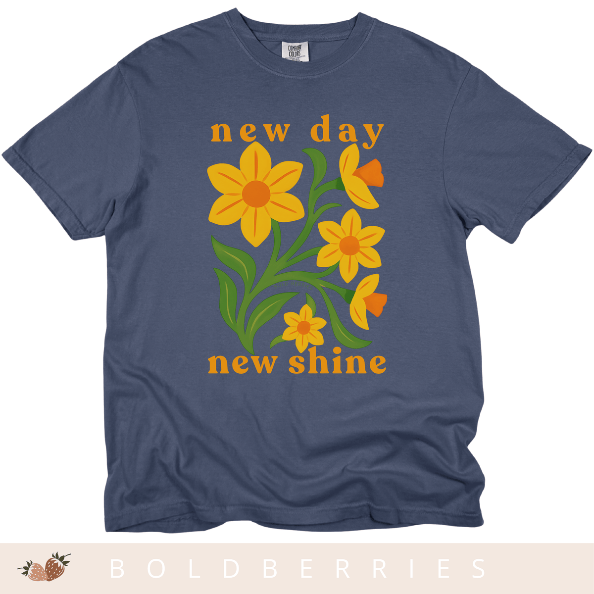 New Day New Shine - March Birth Flowers - Adult T-Shirt