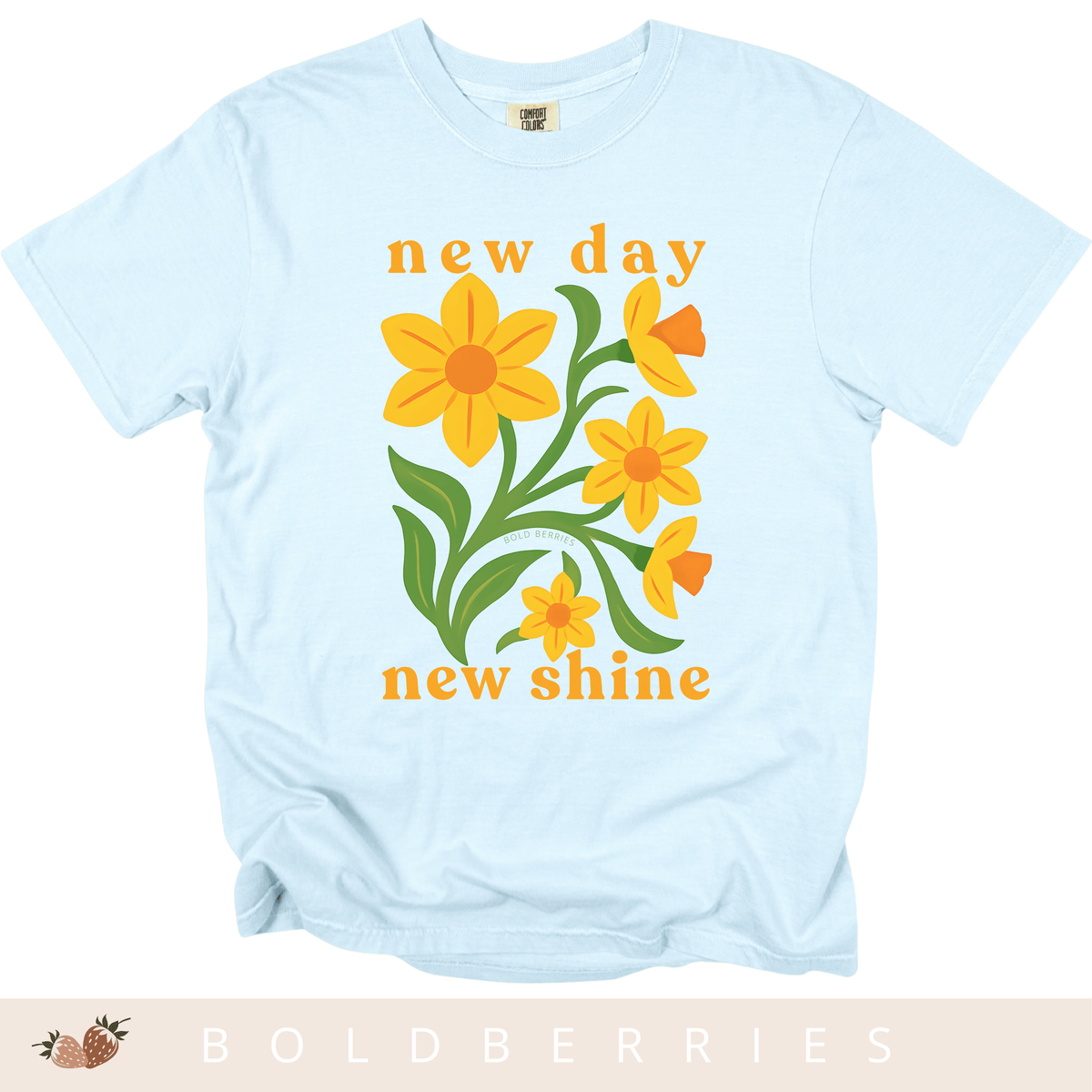 New Day New Shine - March Birth Flowers - Adult T-Shirt