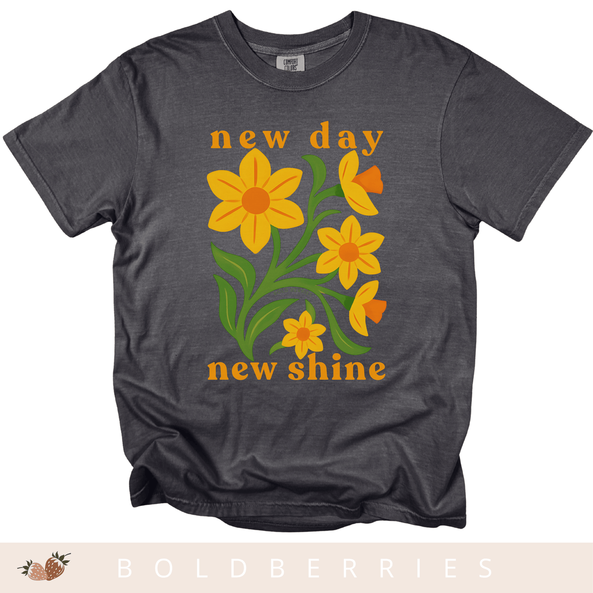 New Day New Shine - March Birth Flowers - Adult T-Shirt