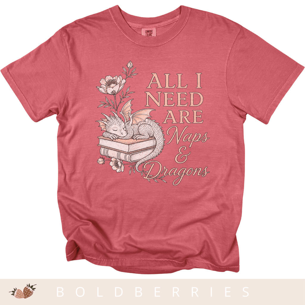 All I Need Are Naps & Dragons - Adult T-Shirt