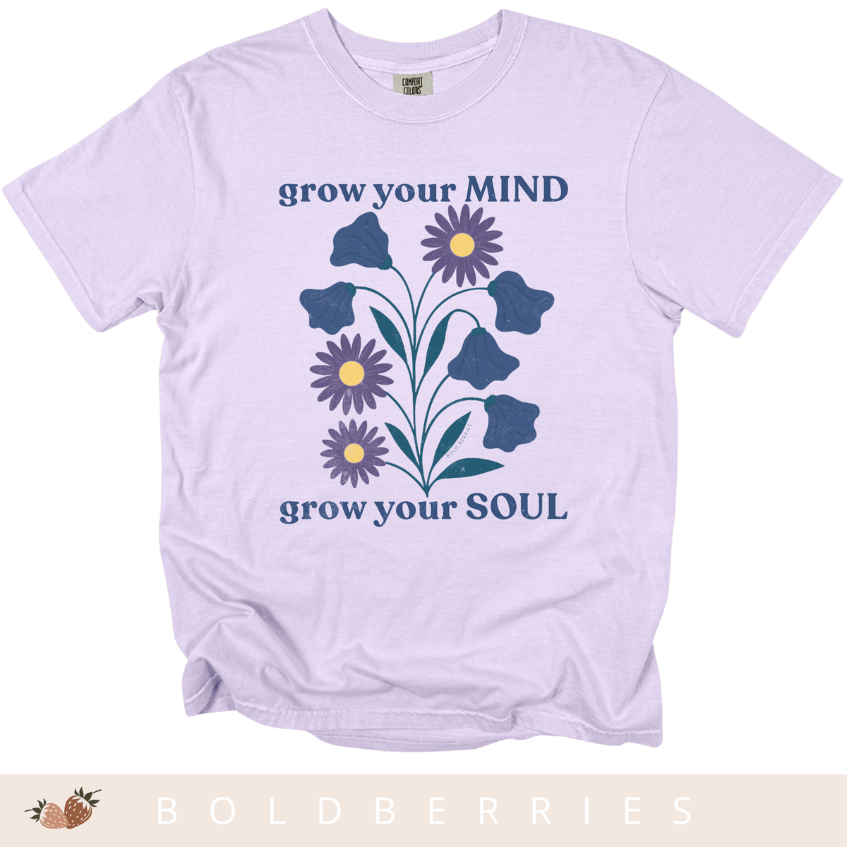 Grow Your Mind - September Birth Flowers - Adult T-Shirt