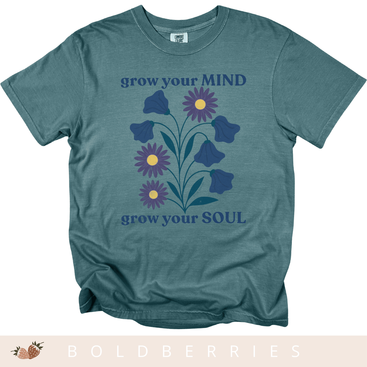 Grow Your Mind - September Birth Flowers - Adult T-Shirt