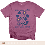 Grow Your Mind - September Birth Flowers - Adult T-Shirt