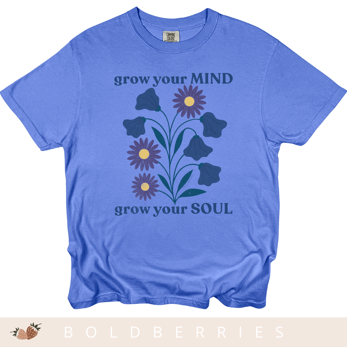 Grow Your Mind - September Birth Flowers - Adult T-Shirt
