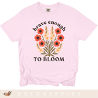 Brave Enough to Bloom - August – Gladiolus & Poppy - Adult T-Shirt