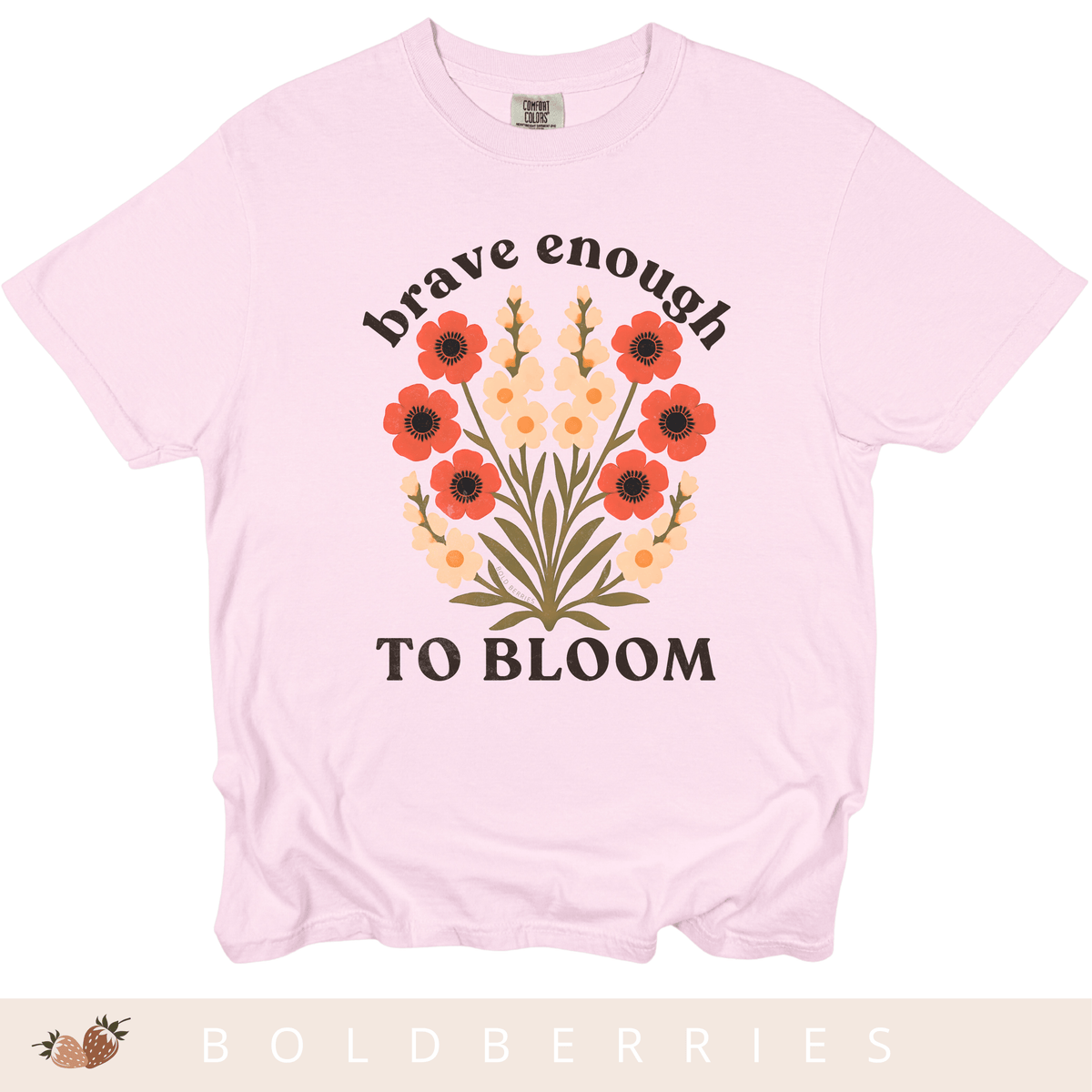 Brave Enough to Bloom - August – Gladiolus & Poppy - Adult T-Shirt