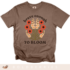 Brave Enough to Bloom - August – Gladiolus & Poppy - Adult T-Shirt