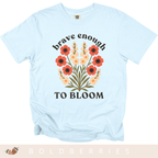 Brave Enough to Bloom - August – Gladiolus & Poppy - Adult T-Shirt