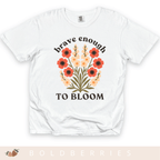 Brave Enough to Bloom - August – Gladiolus & Poppy - Adult T-Shirt