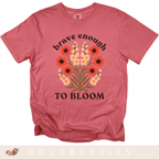 Brave Enough to Bloom - August – Gladiolus & Poppy - Adult T-Shirt