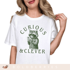 Curious & Clever Raccoon T-Shirt - Cute Animal - Adult T-shirt