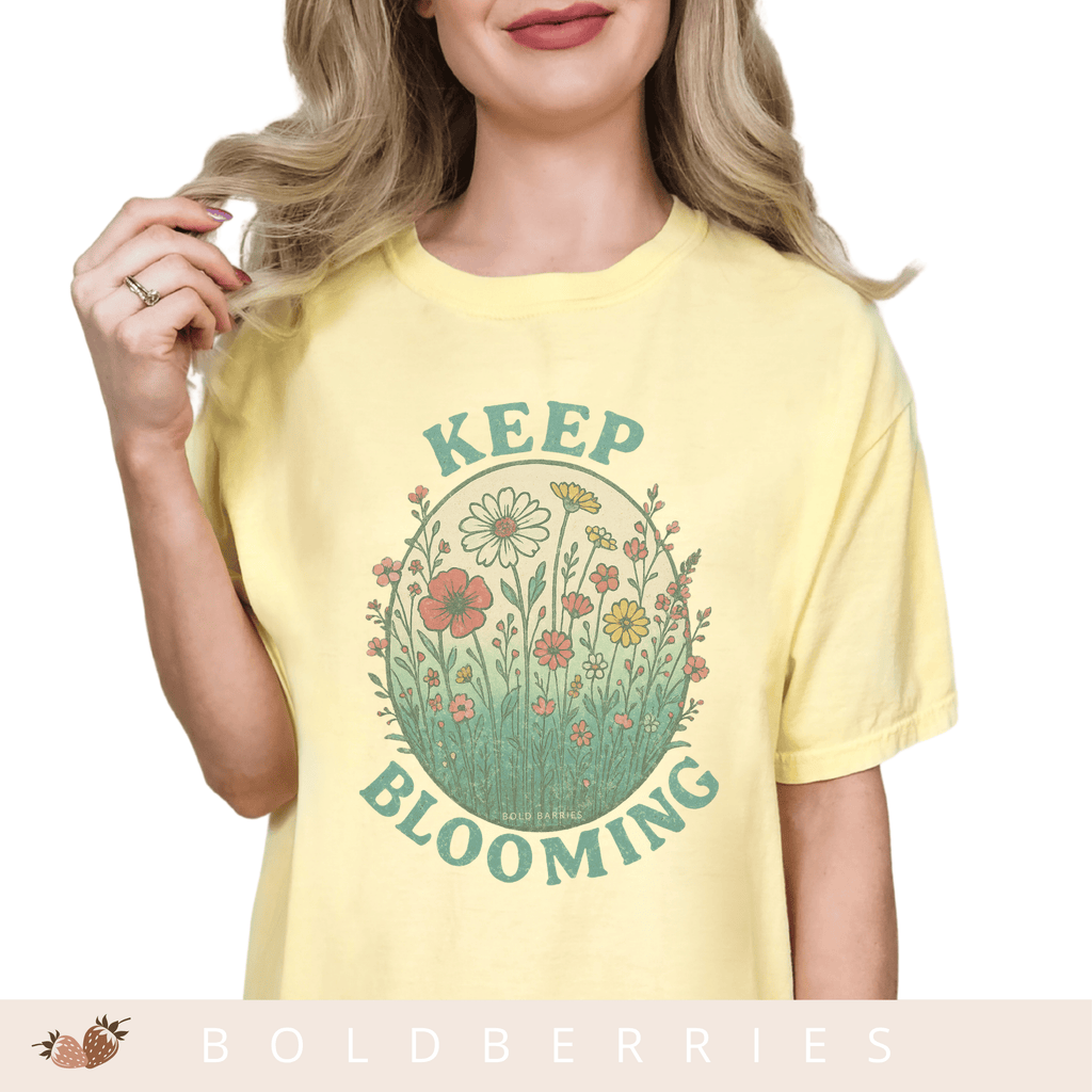 Keep Blooming Floral T-Shirt — Vintage Wildflower Graphic Tee